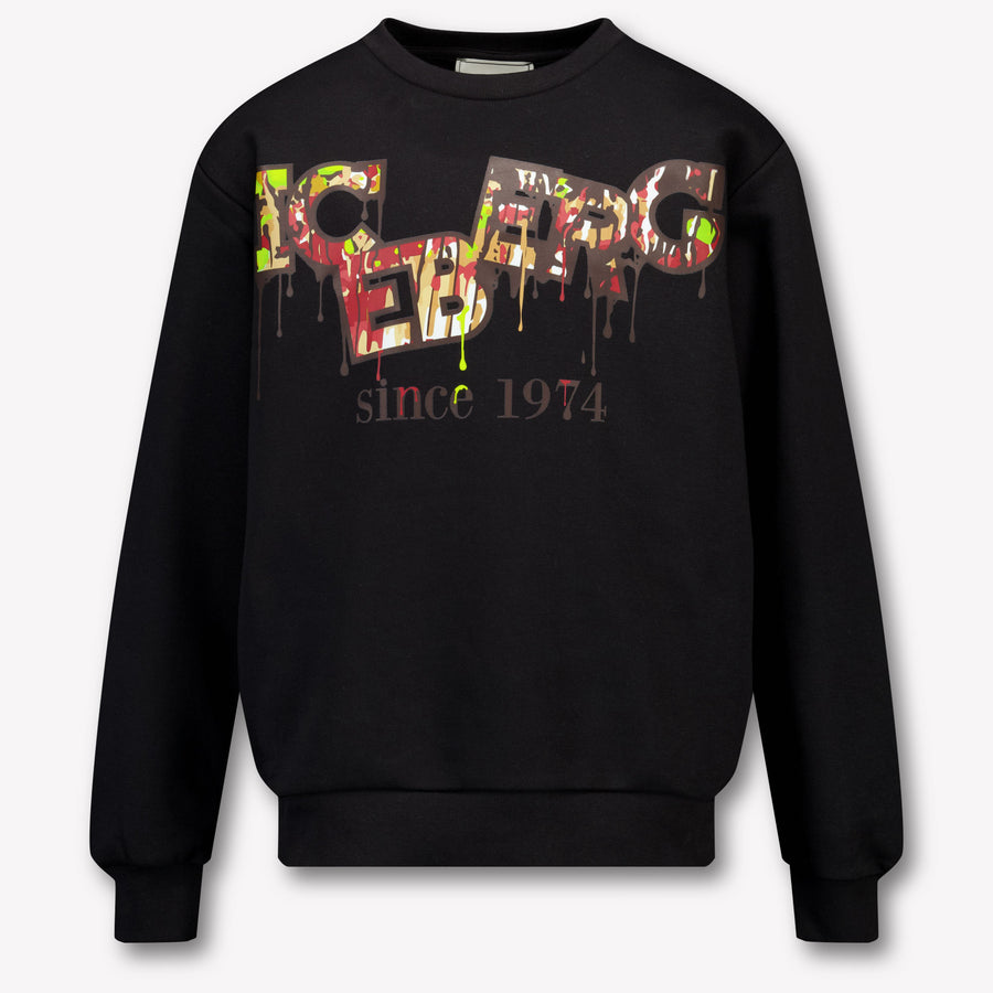 Iceberg Enfant Garçons Pull Noir