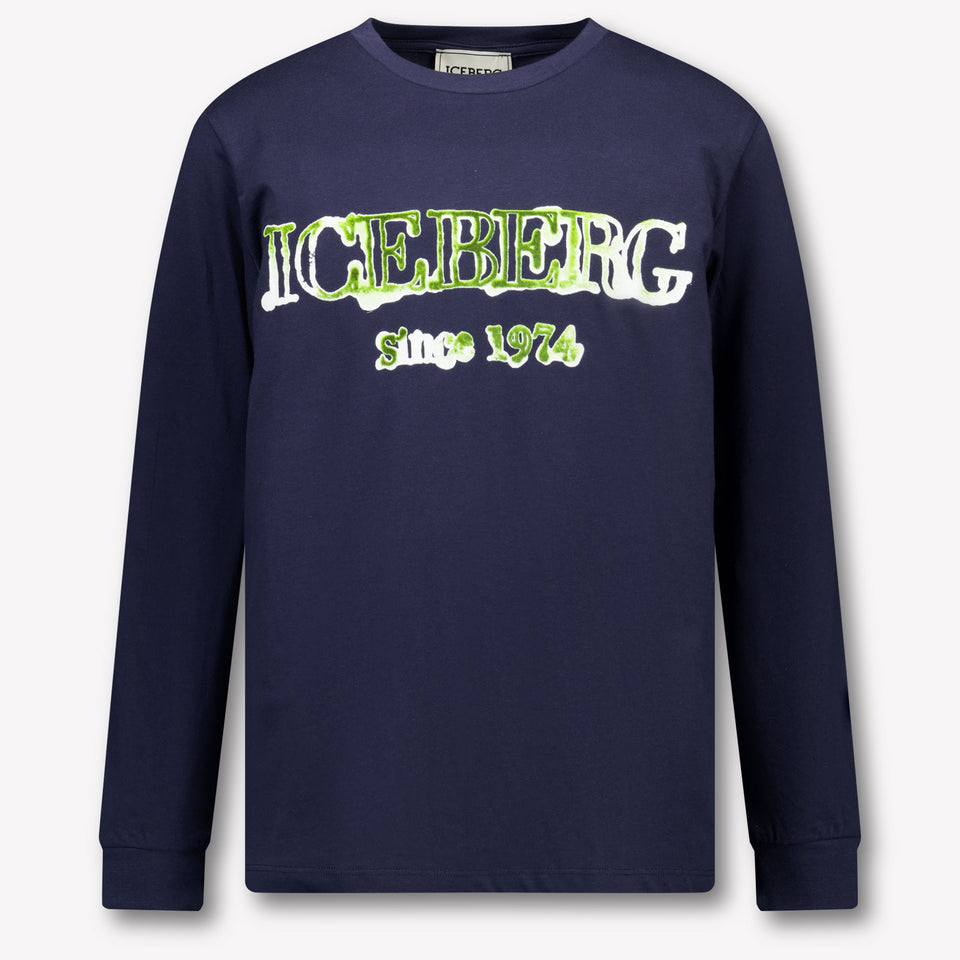 Iceberg Enfant Garçons T-shirt Navy