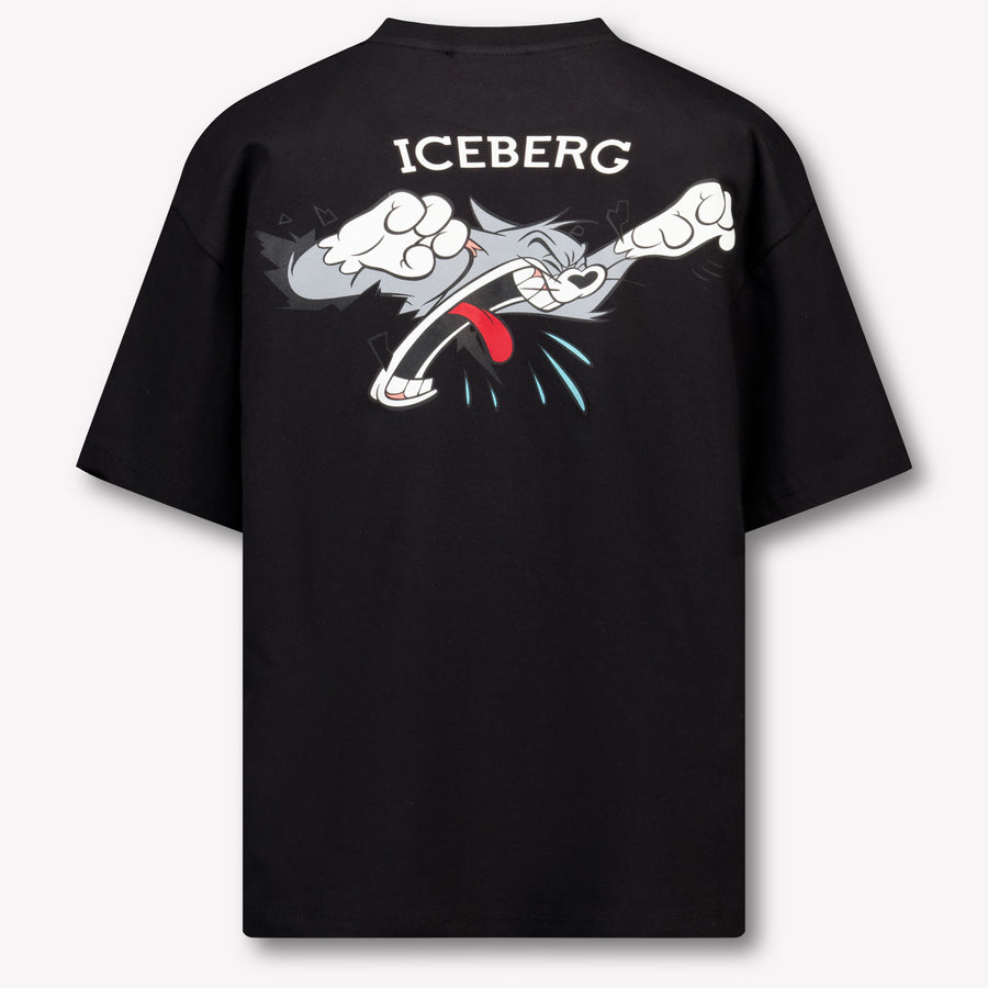 Iceberg Enfant Garçons T-shirt Noir