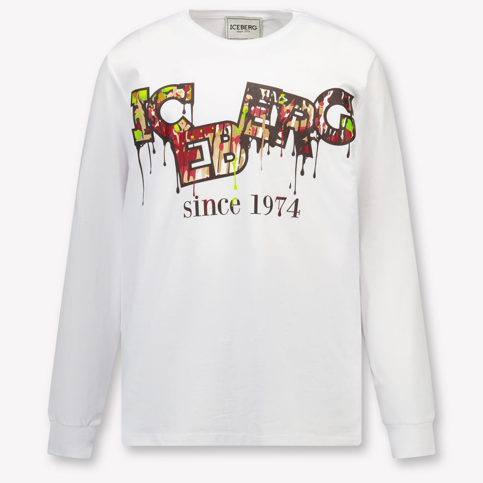 Iceberg Kinder Jongens T-Shirt In Wit