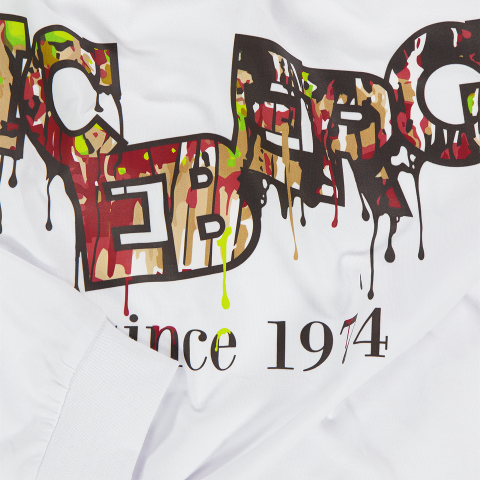 Iceberg Kinder Jongens T-Shirt In Wit