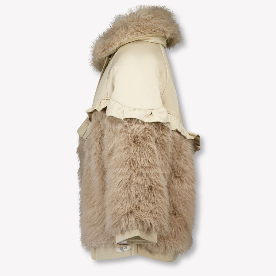 Donsje Amsterdam Kinder Filles Vestes en fausse fourrure Beige