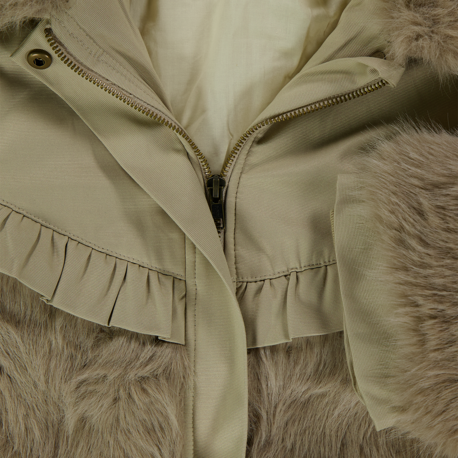 Donsje Amsterdam Kinder Filles Vestes en fausse fourrure Beige