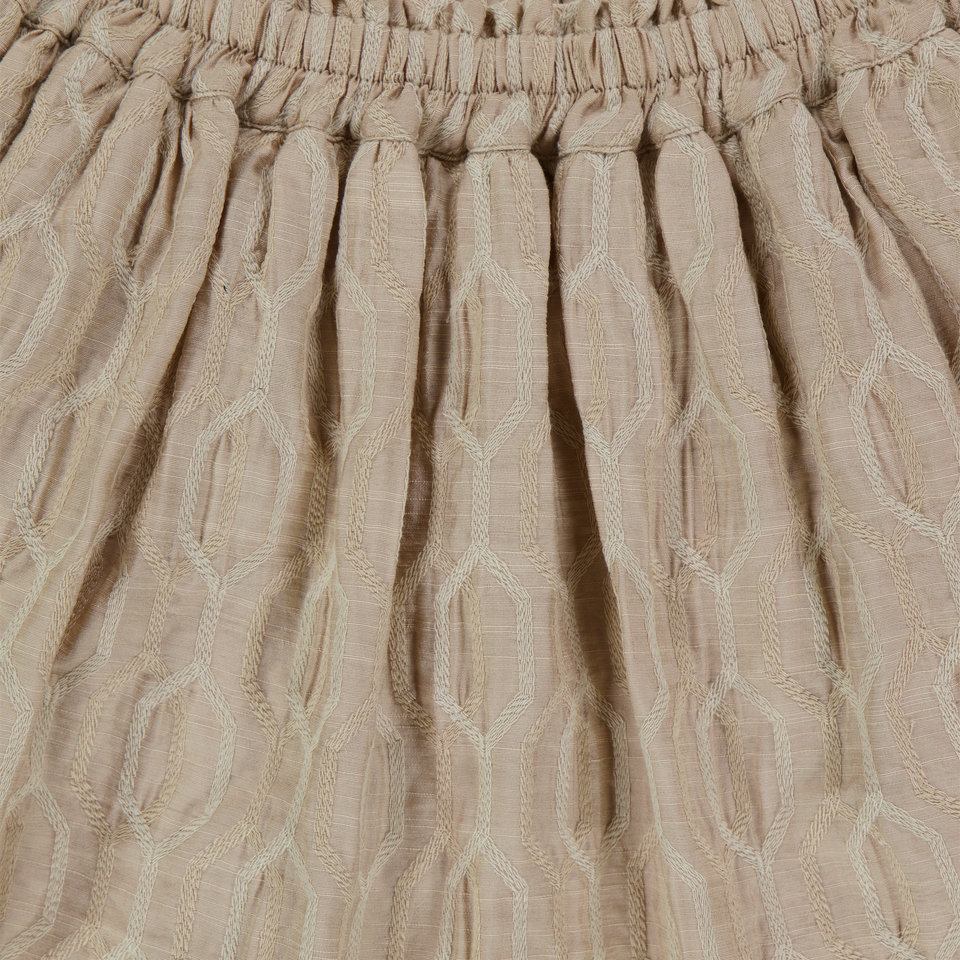 Donsje Amsterdam Kinder Ragazze Gonna Beige Chiaro