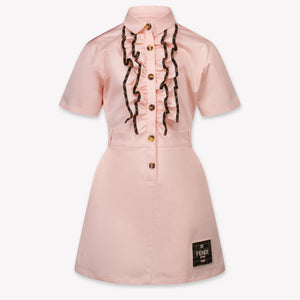 Fendi Enfant Filles Robe Rose Léger