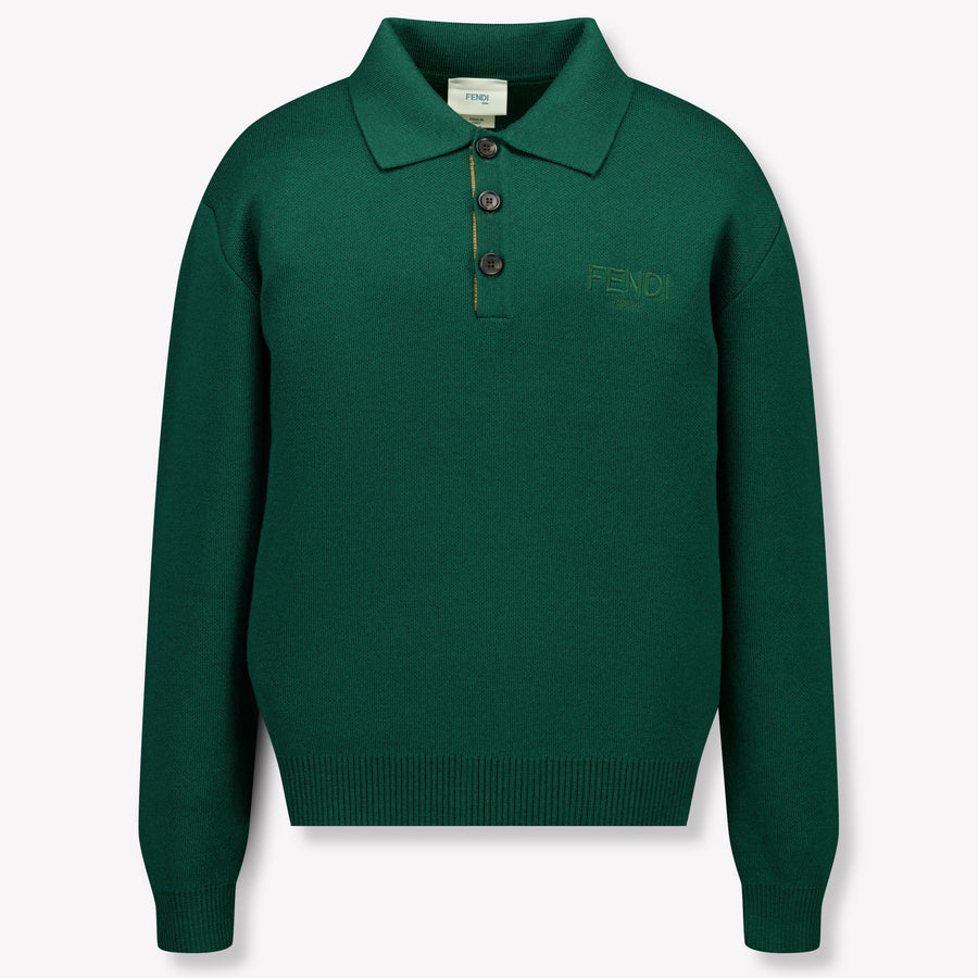 Fendi Kinder Jungen Pullover Dunkelgrün