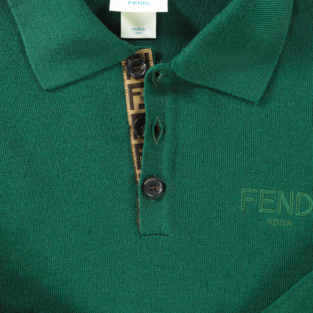 Fendi Kinder Jungen Pullover Dunkelgrün