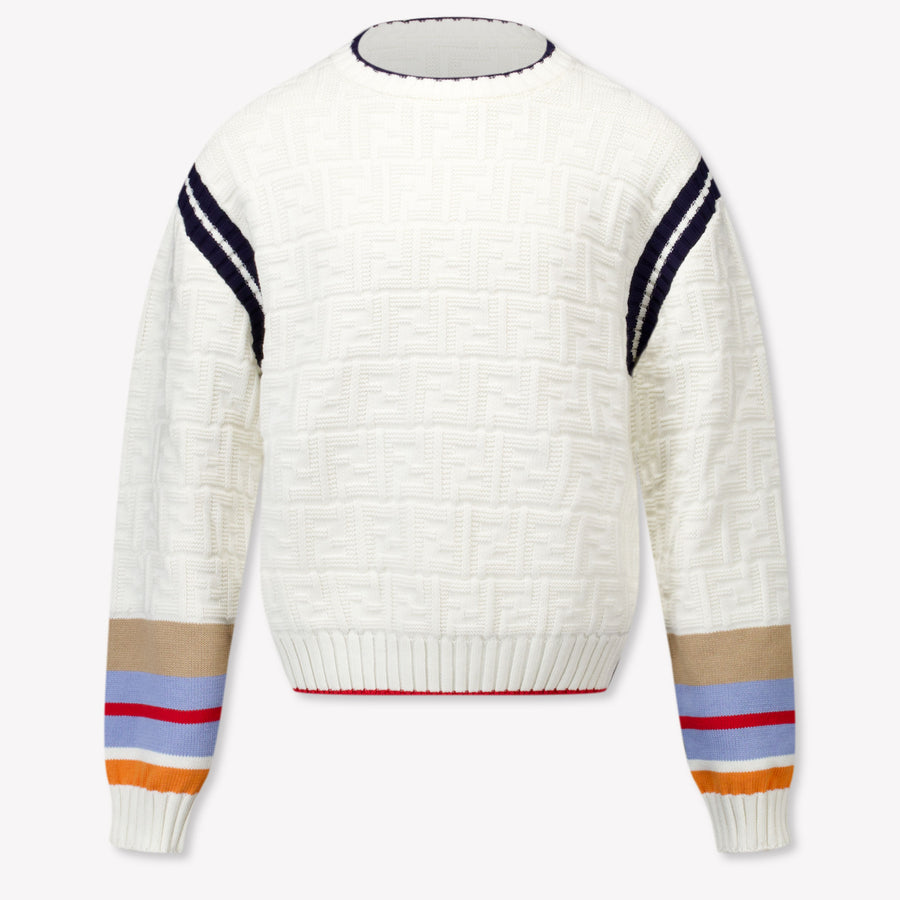 Fendi Enfant Garçons Pull dans le blanc off