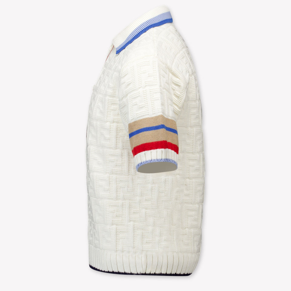 Fendi Kinder Jungen Polo Grauweiß
