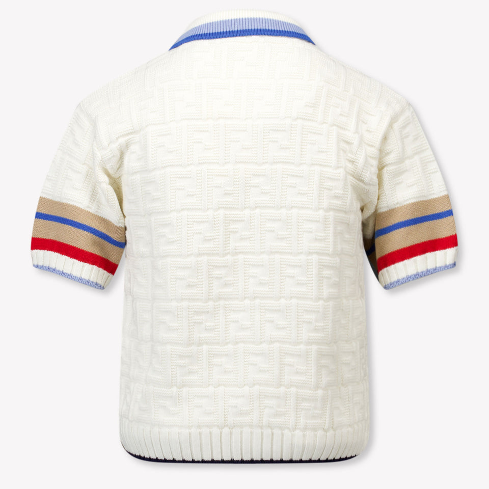 Fendi Kinder Jungen Polo Grauweiß