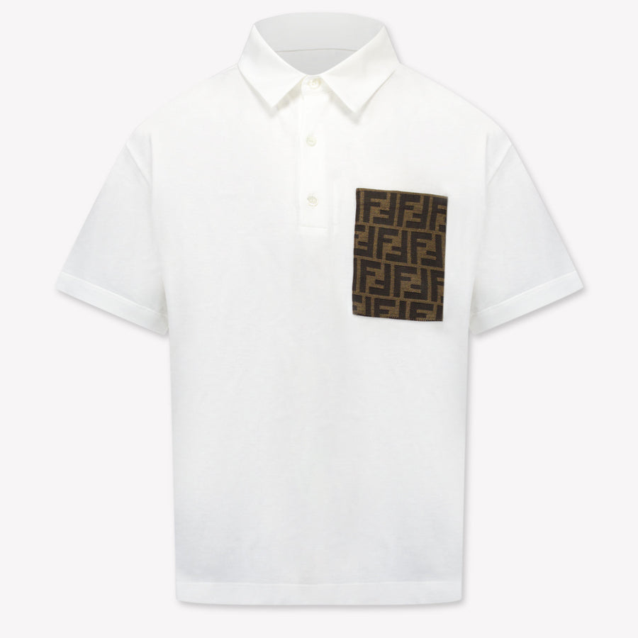 Fendi Jungen Poloshirt in Weiß