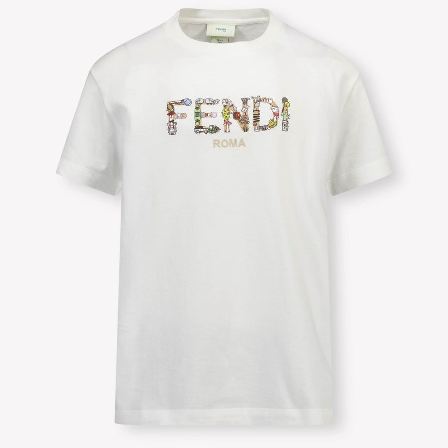 Fendi Kinder Jungen T-Shirt Weiß