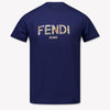 Fendi Kinder Jungen T-Shirt Marineblau