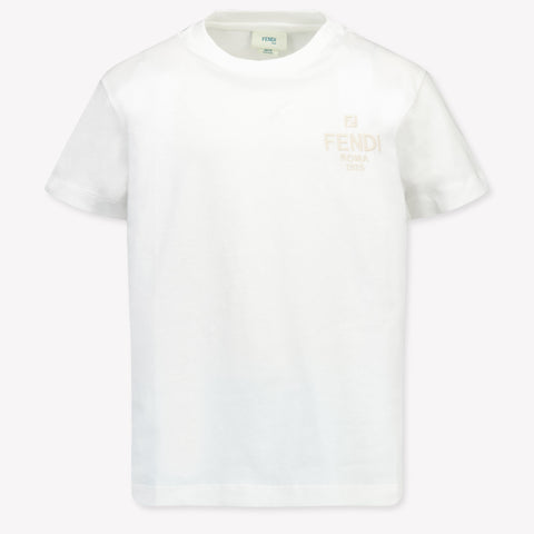 Fendi Niño Unisex Camiseta en Blanco