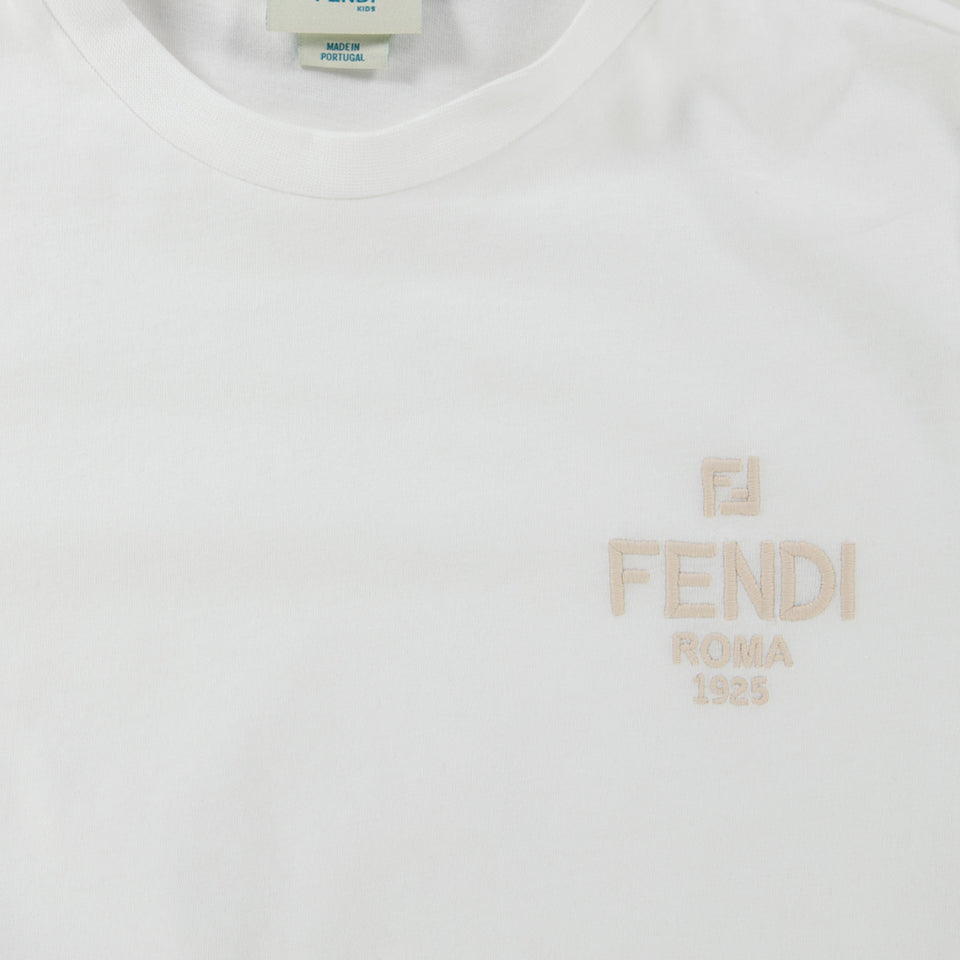 Fendi Ragazzo Unisex Maglietta dentro Bianco