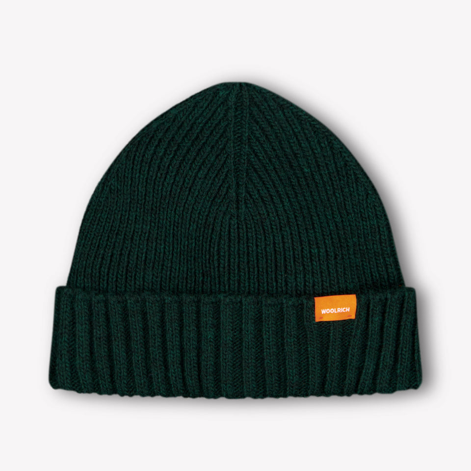 Woolrich Ragazzo Ragazzi Cappello in Verde Scuro