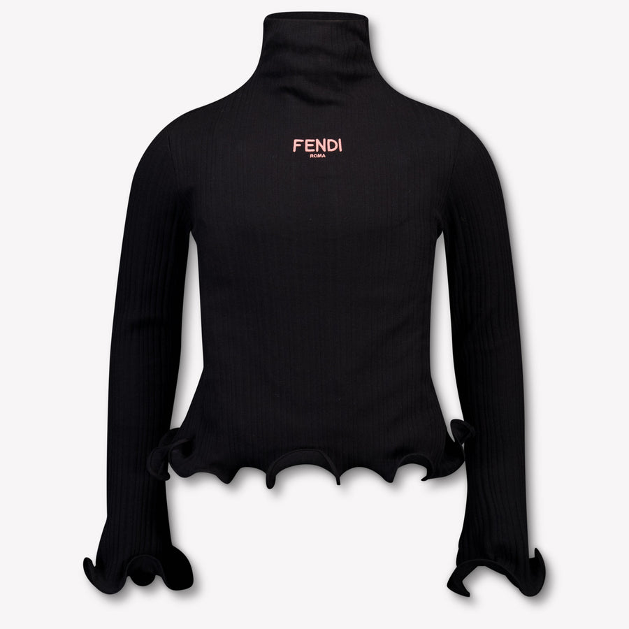 Fendi Mädchen T-Shirt in Schwarz