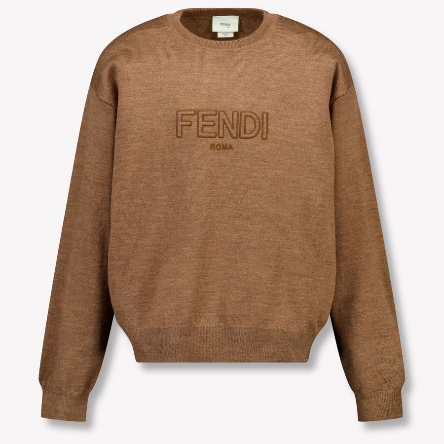 Fendi Unisex Kids Sweater in Camel