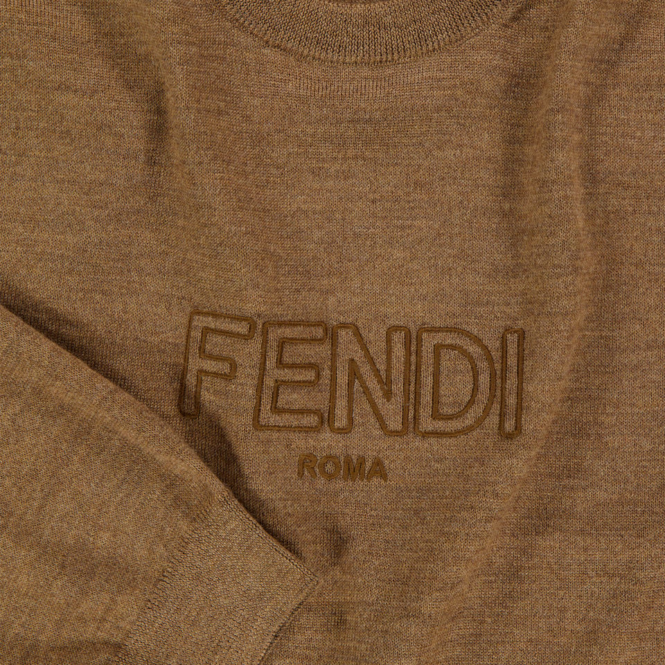 Fendi Kids Unisex Sweater  Camel