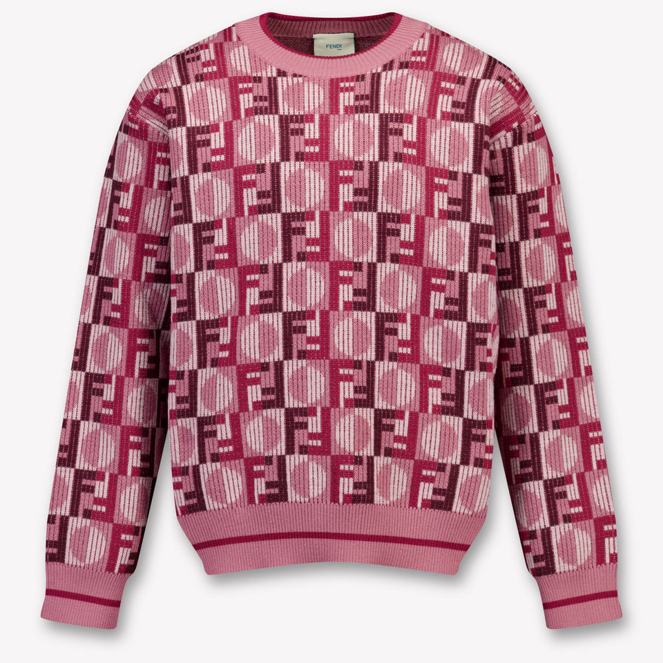 Fendi Enfant Filles Pull Rose
