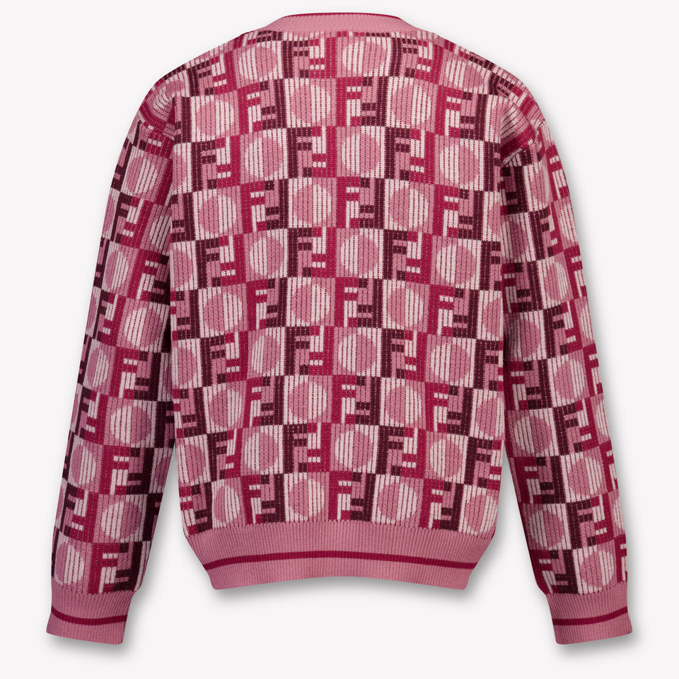Fendi Enfant Filles Pull Rose