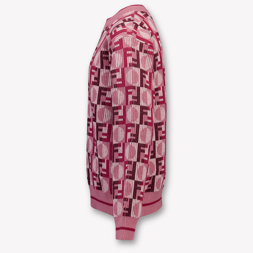 Fendi Enfant Filles Pull Rose