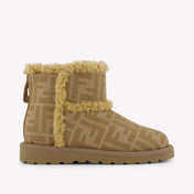 Fendi Unisex Boots  Beige