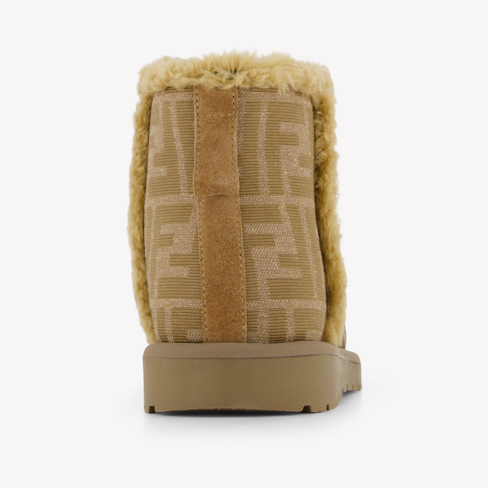 Fendi Unisex Boots  Beige