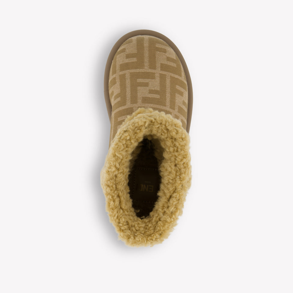 Fendi Unisex Boots  Beige