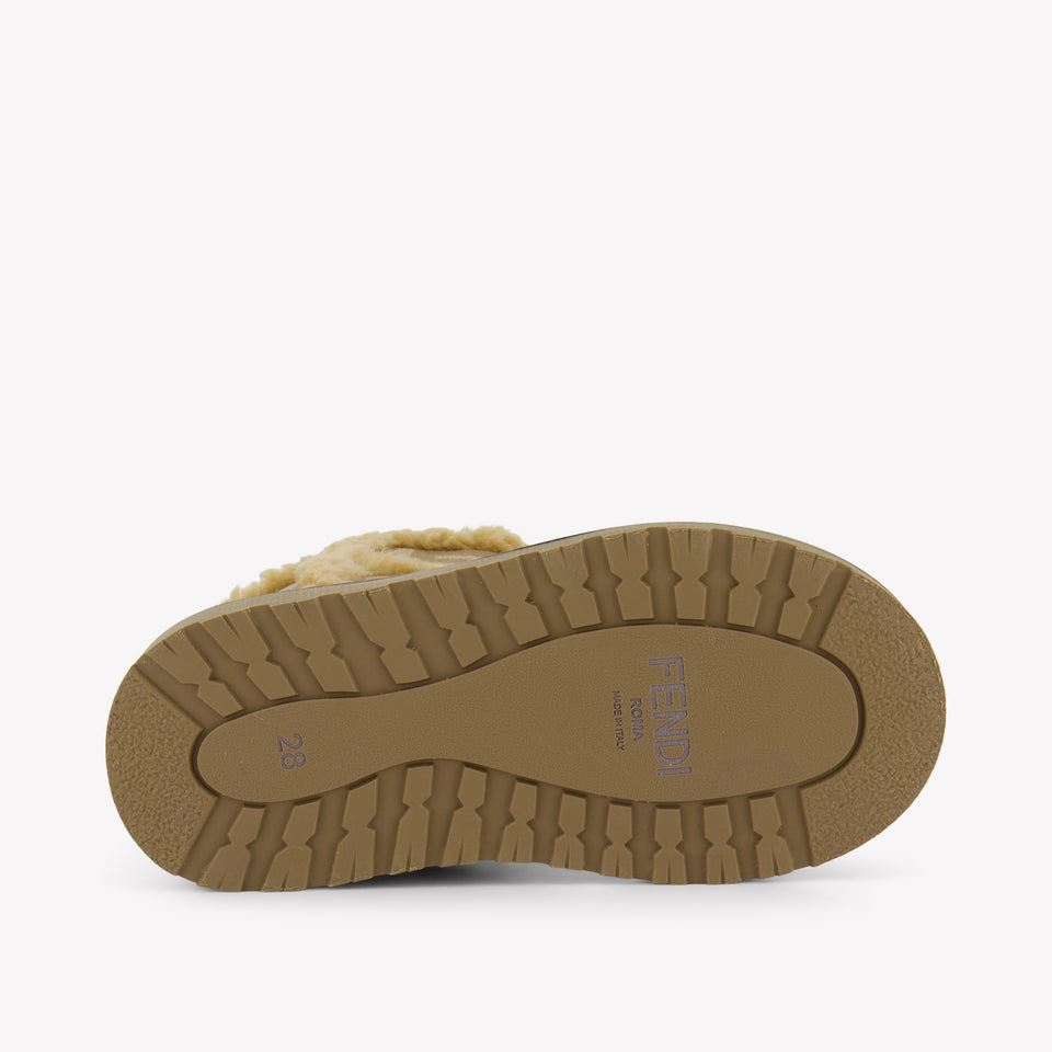 Fendi Unisex Boots  Beige