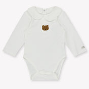 Donsje Amsterdam Bear Baby Unisexe Romper en blanc