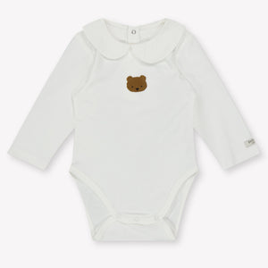 Donsje Amsterdam Bear Baby Unisexe Romper en blanc