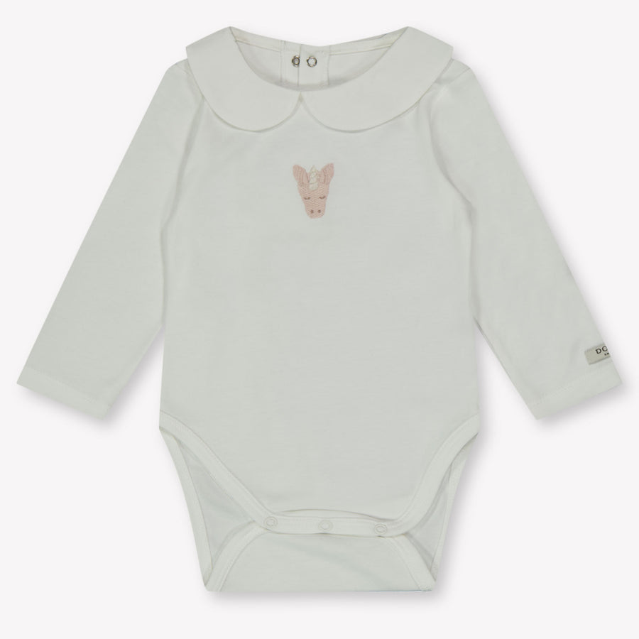 Donsje Amsterdam Unicorn Baby Girls Bodysuit in Off-White