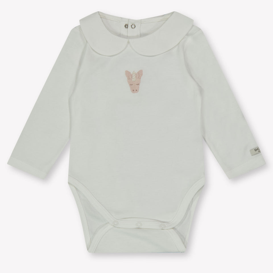 Donsje Amsterdam Unicorn Baby Meisjes Rompertje In Off White