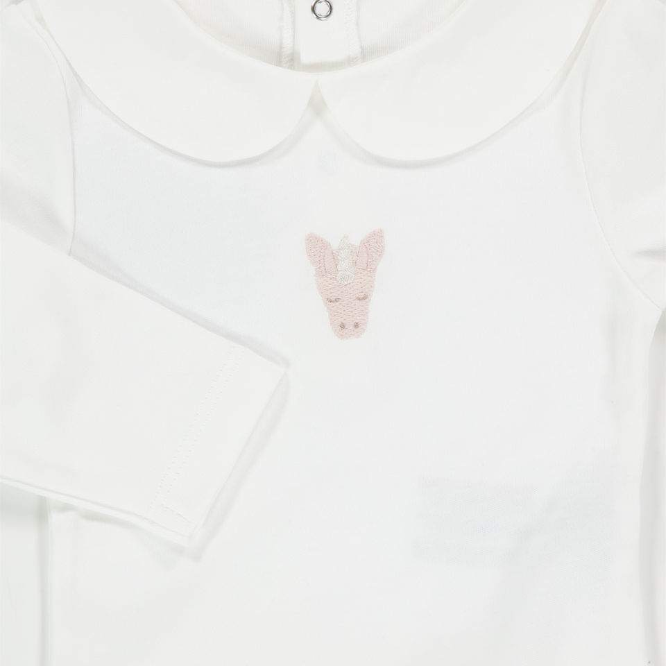 Donsje Amsterdam Unicorn Baby Meisjes Rompertje In Off White