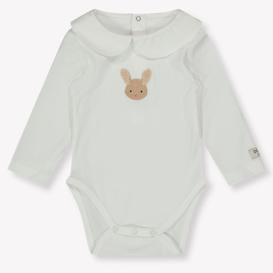 Donsje Amsterdam Bunny Bunny Filles Romper en blanc