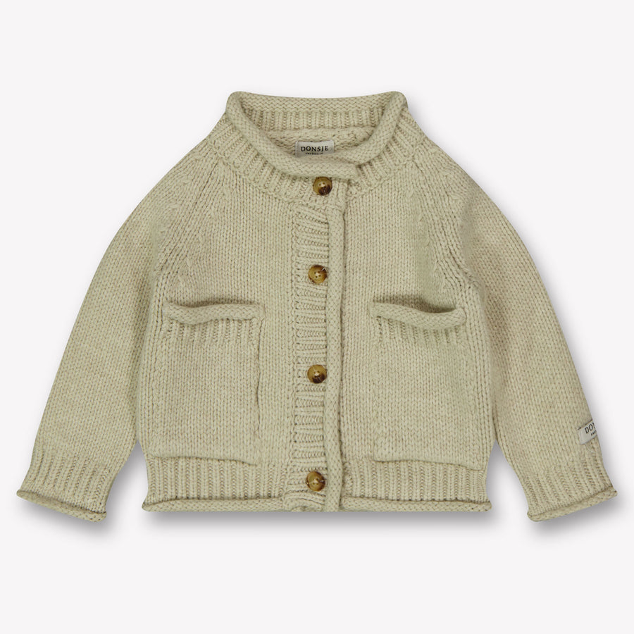 Donsje Amsterdam Baby Unisexe Gilet Beige Clair