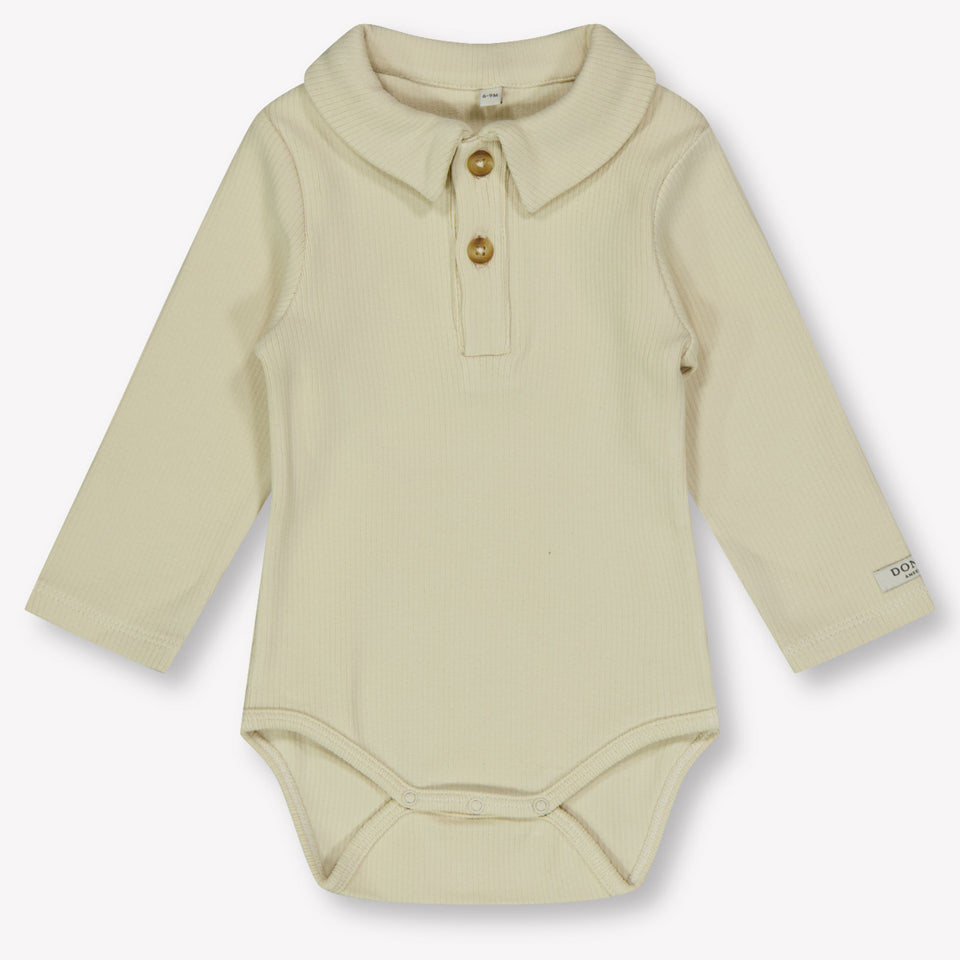 Donsje Amsterdam Paulo Baby Jongens Rompertje In Licht Beige