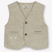 Donsje Amsterdam Maurtis Baby Ragazzi Gilet in Grigio Chiaro