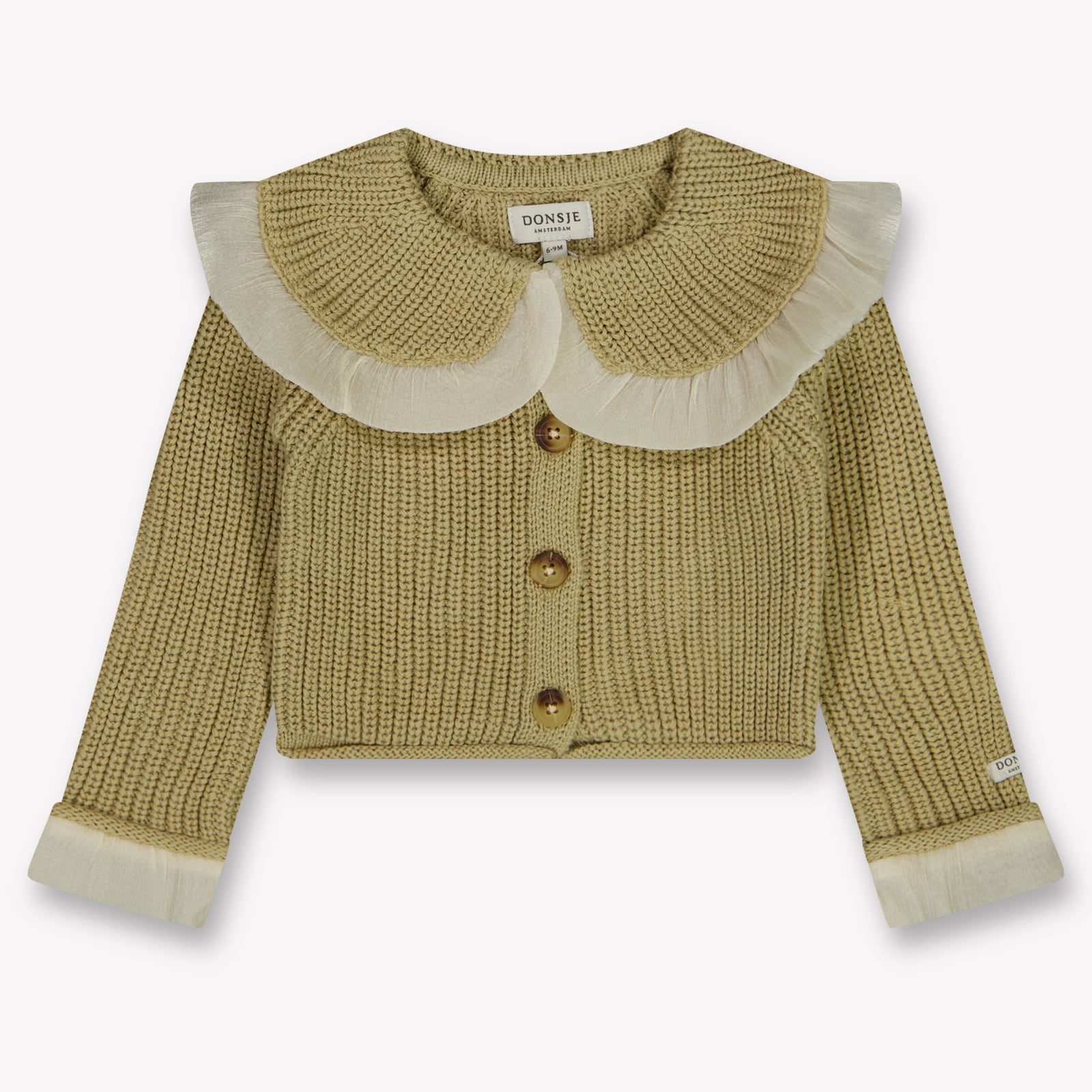 Donsje Amsterdam Zoila Baby Meisjes Vest In Licht Beige