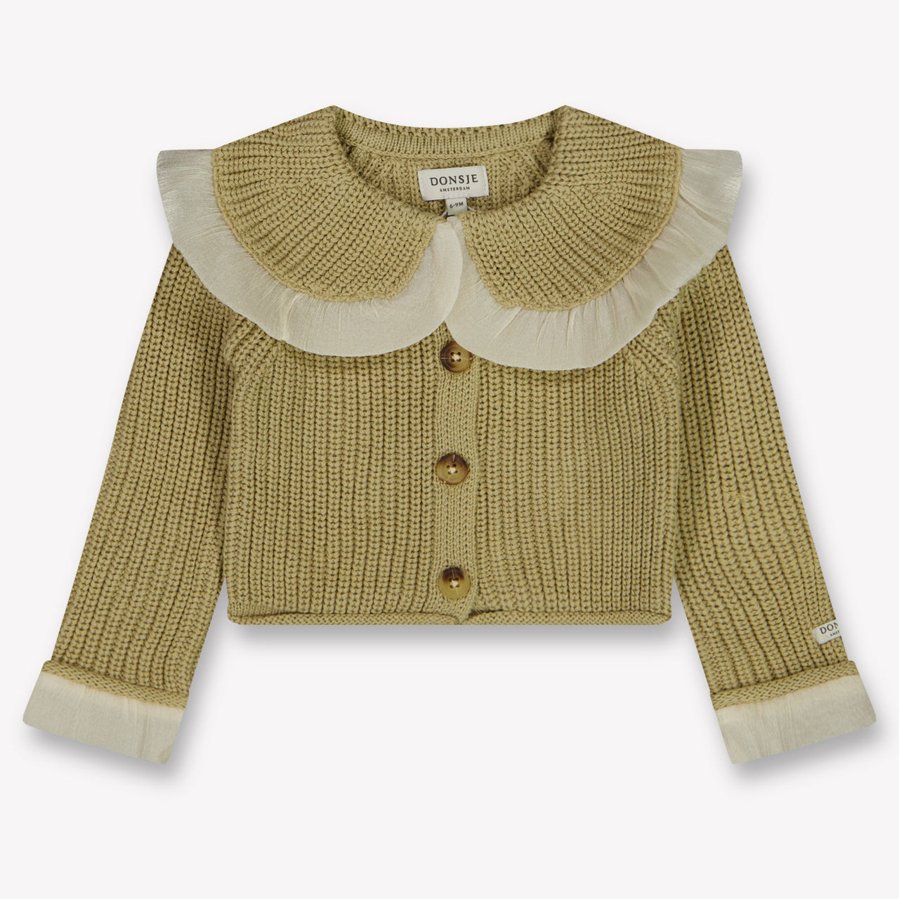 Donsje Amsterdam Zaila bébé Filles Gilet Beige Clair