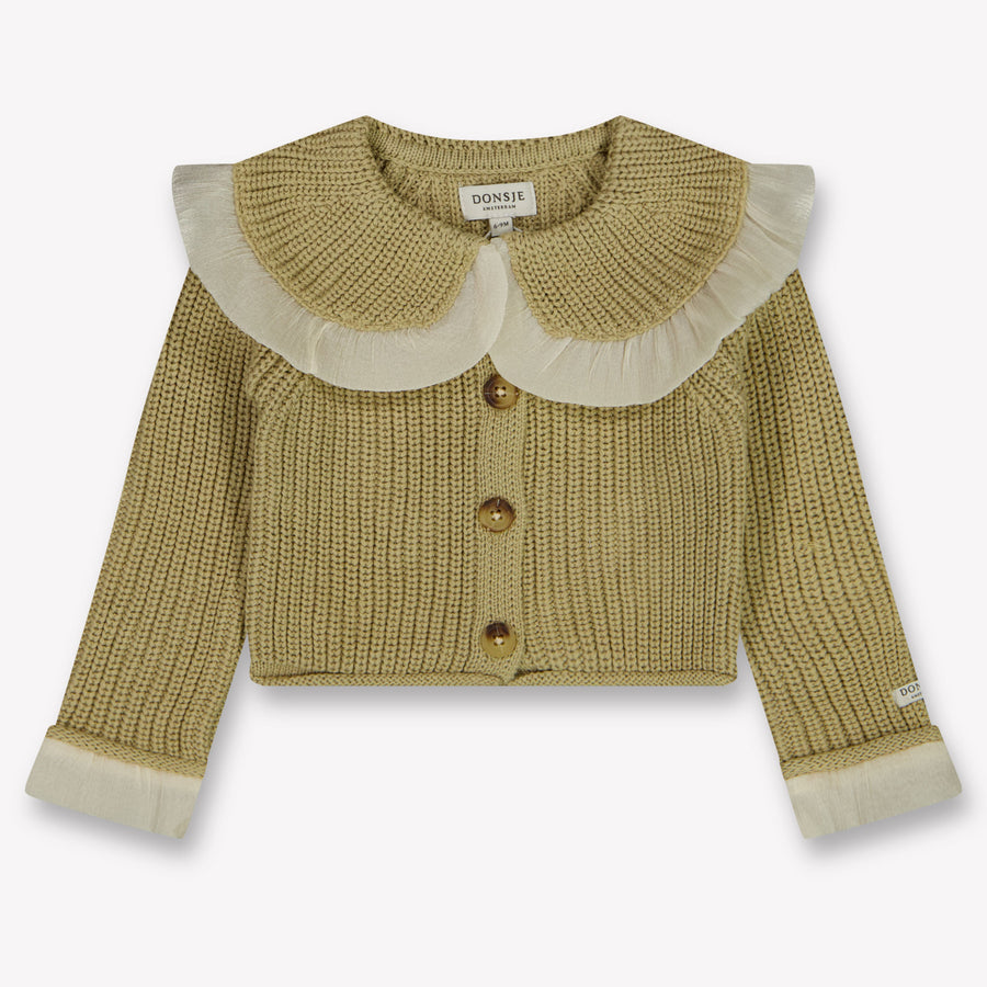 Donsje Amsterdam Zaila bébé Filles Gilet Beige Clair