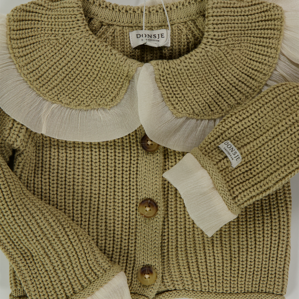 Donsje Amsterdam Zaila Baby Girls Vest  Light Beige