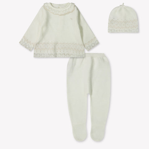 Mayoral Bambino Ragazze Tuta in scatola Off White