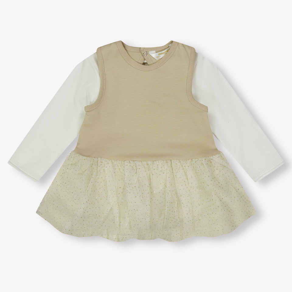 Mayoral Bambino Ragazze Vestito Off White