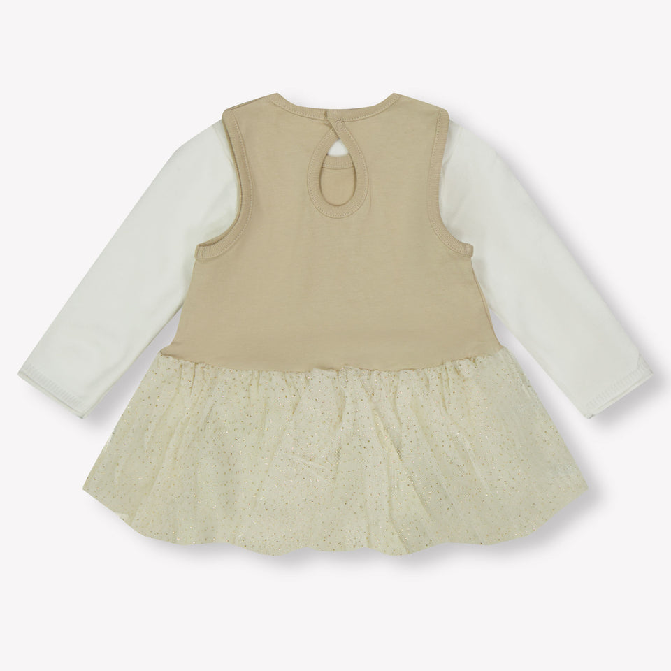 Mayoral Bambino Ragazze Vestito Off White