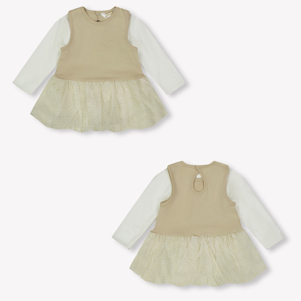 Mayoral Bambino Ragazze Vestito Off White