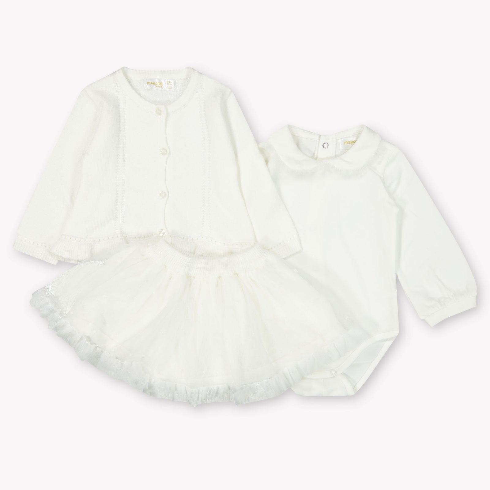 Mayoral Baby Meisjes Setje In Off White