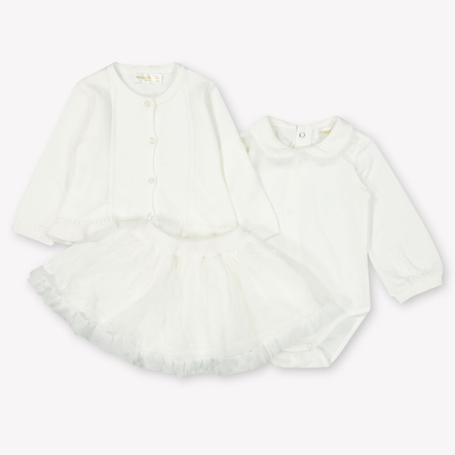 Mayoral Baby Meisjes Setje In Off White