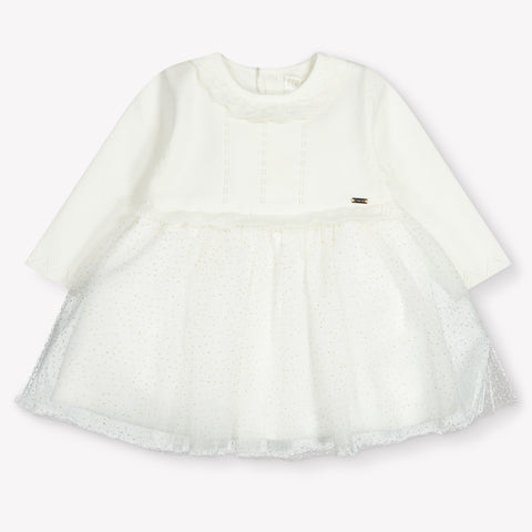Mayoral Baby Meisjes Jurk In Off White